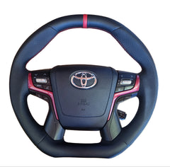 Toyota VX200 Leather Black Steering Wheel - Merlot