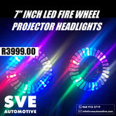 7" LED Round Fire Wheel Headlights