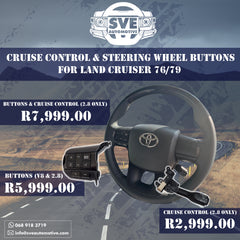 Steering Wheel Buttons & Cruise Control - Land Cruiser 76/79 (2.8 Only)