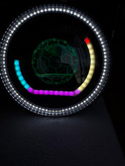 7" LED Round Projector Headlights-Angry Eyes