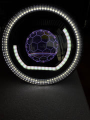 7" LED Round Projector Headlights-Angry Eyes