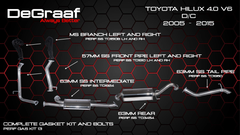 Toyota Hilux 4.0 V6 Double Cab 2005 - 2015 Exhaust