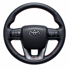Toyota Hilux Full Leather Red Stitch GR Steering Wheel