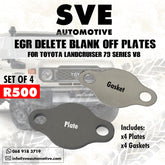 EGR Delete Blank off Plates for Land Cruiser 79 Series - Set of 4