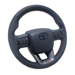 Toyota Hilux Full Leather Red Stitch GR Steering Wheel