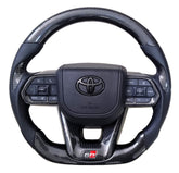 Toyota VX300 GR Full Carbon Stitch Steering Wheel - Carbon Trim