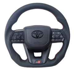Toyota VX300 GR Leather Sport Steering Wheel - RED Stitch