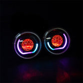 7" LED Round Projector Headlights-Angry Eyes