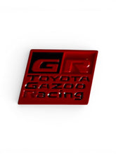 GR TOYOTA GAZOO RACING Badge Red & Black Aluminium