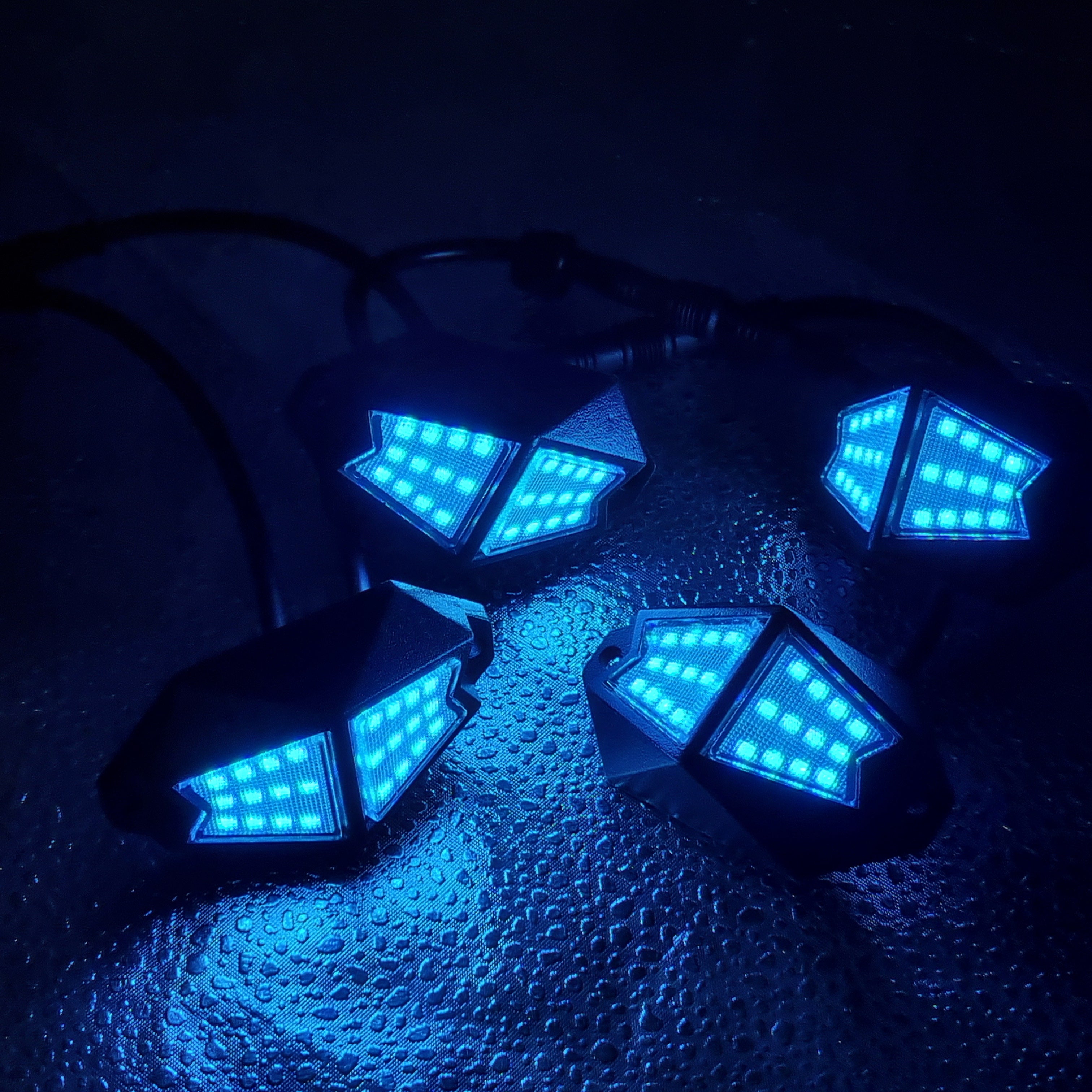 Chasing RGB Rock Lights - 4 Pack