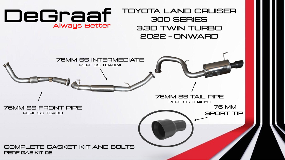 Toyota Land Cruiser 300 Series Diesel De Graaf Exhaust