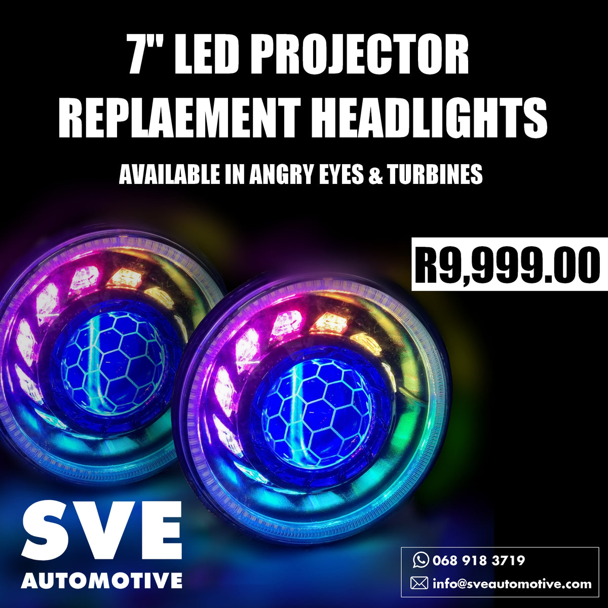 7" LED Round Projector  Headlights
