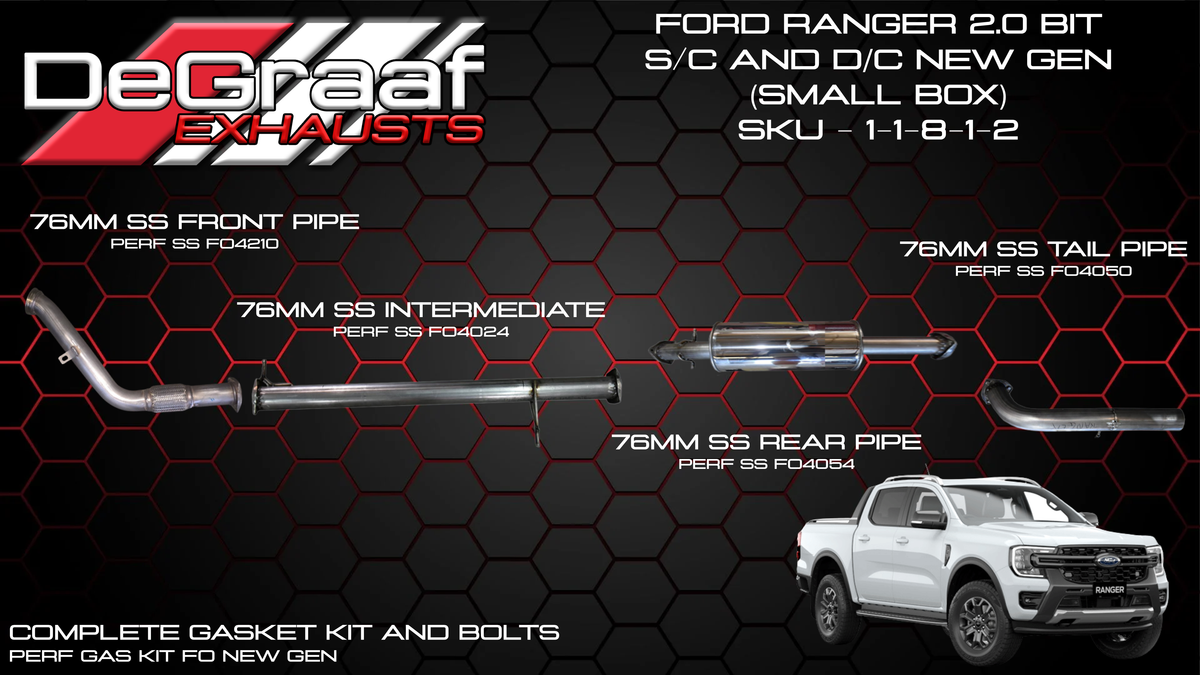 Ford Ranger next Gen 2.0 Bi-Turbo De Graaf Exhaust