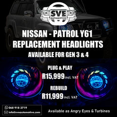 Nissan Patrol Y61 Gen 3 Replacement Headlights