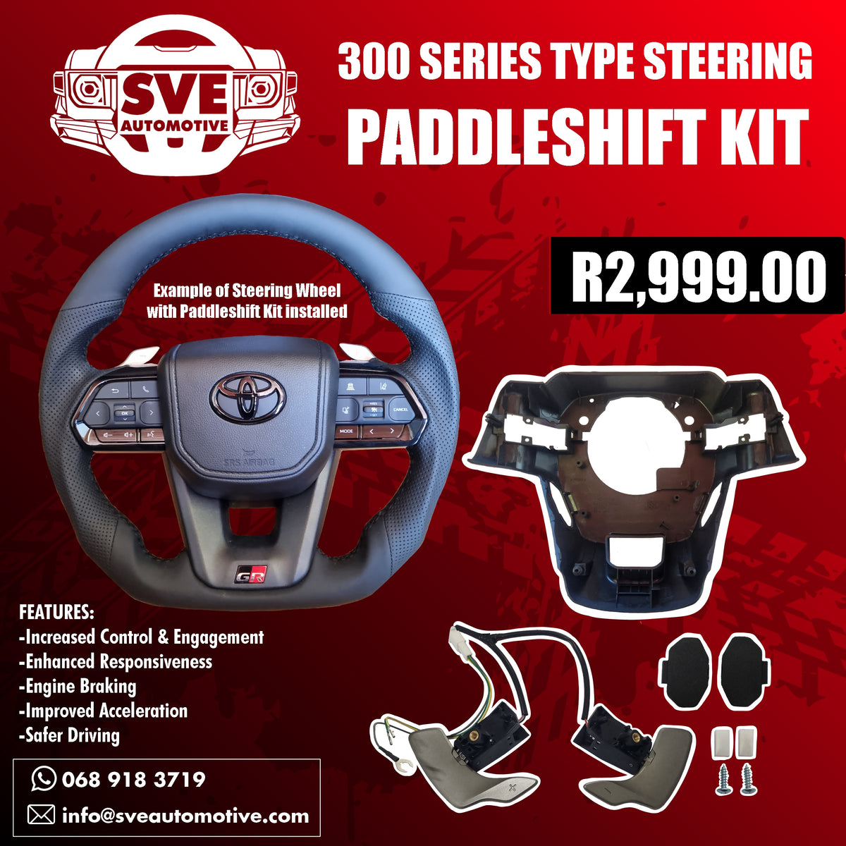 Paddle Shift Kit 300 Series Type Steering