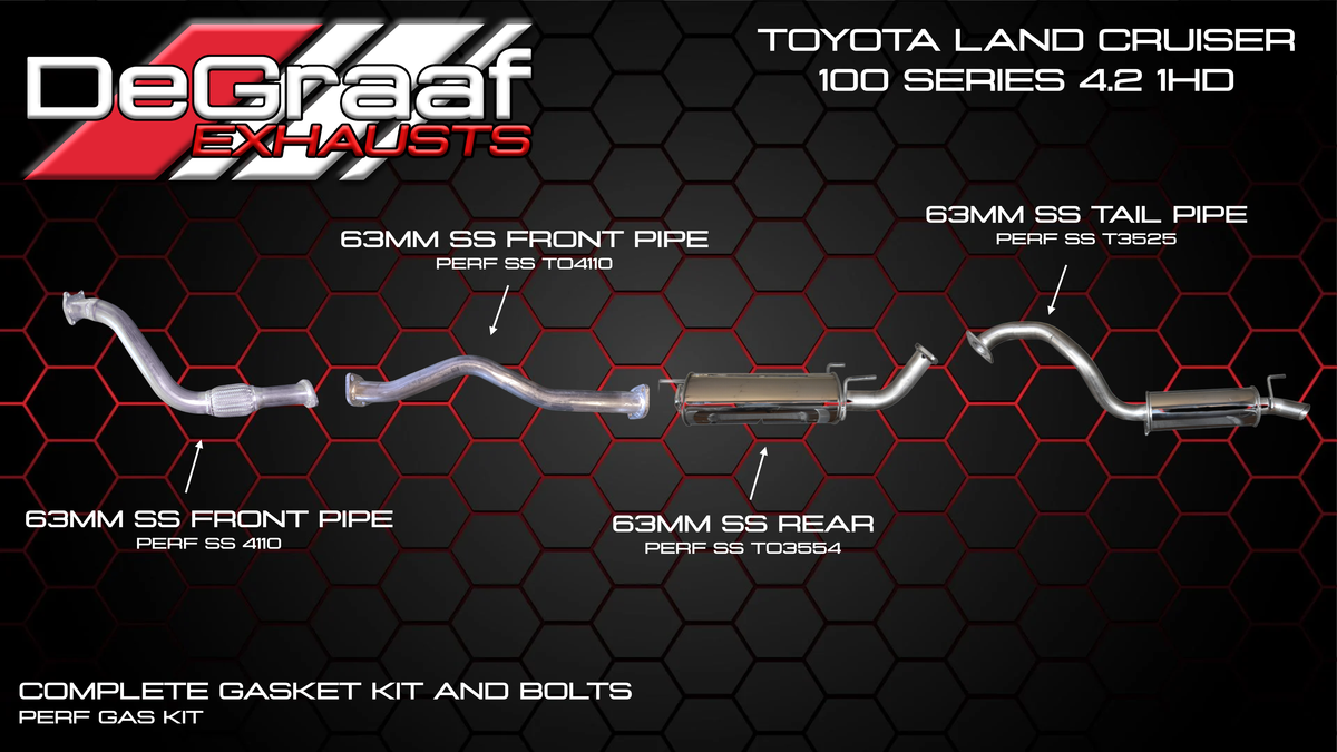Toyota Land Cruiser 4.2 100 Series Standard System De Graaf Exhaust