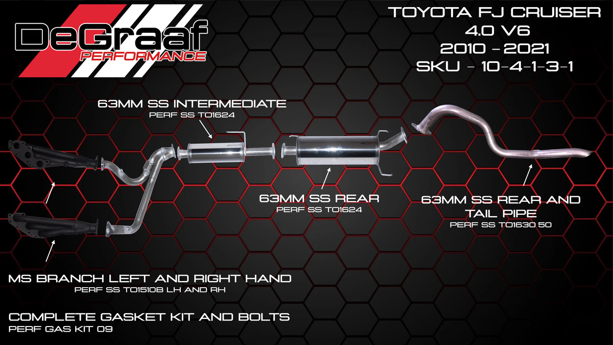 Toyota FJ Cruiser 4.0 V6 - 2010-2021 De Graaf Exhaust