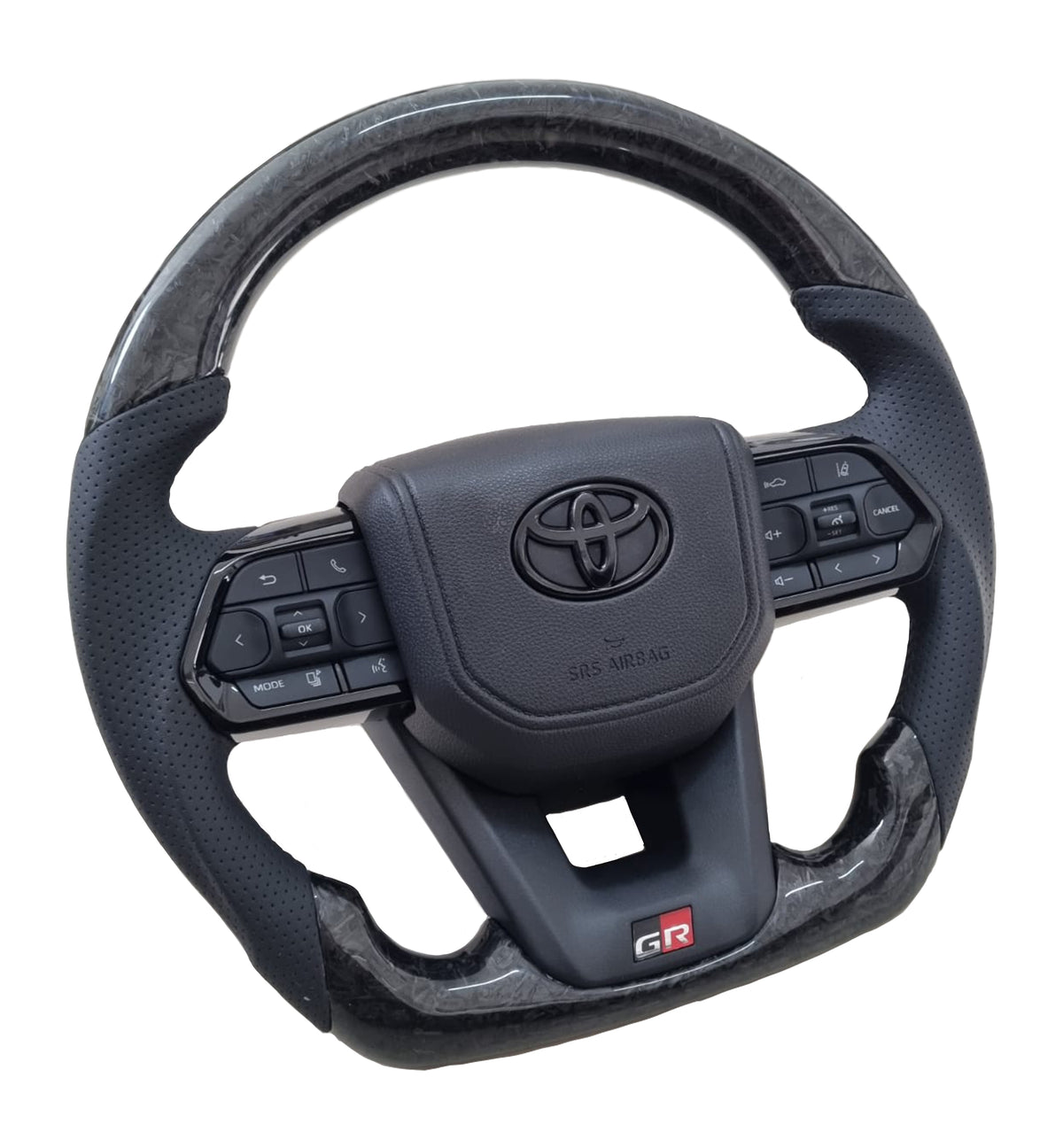 Toyota VX300 GR Forged Carbon Black Trim Leather Steering Wheel