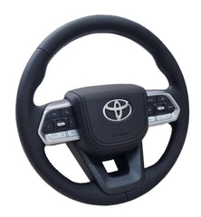 Toyota VX300 Black Leather Silver Trim Steering Wheel