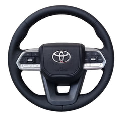 Toyota VX300 Black Leather Silver Trim Steering Wheel