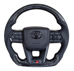 Toyota VX300 GR Forged Carbon Black Trim Leather Steering Wheel