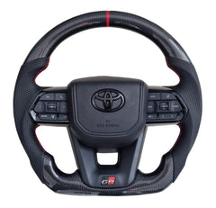 Toyota VX300 GR Full Carbon Black Trim Red Stitch Steering Wheel