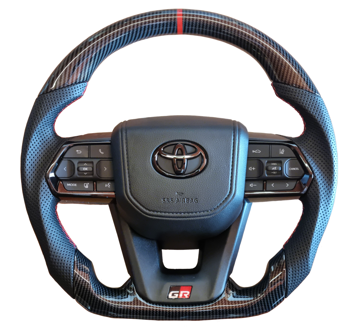 Toyota VX300 GR Hydrodipped Carbon Steering Wheel - Red
