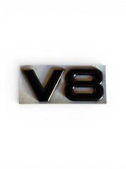 V8 Badge Black Aluminium
