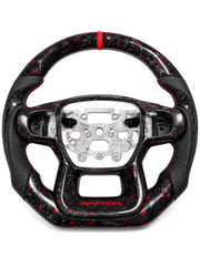 Ford Ranger T9 Red Forged Carbon Steering Wheel