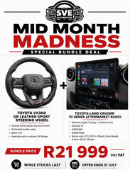 Limited Time Deal - Toyota VX300 GR Sport Full Leather Steering Wheel & Land Cruiser 70 Series Radio