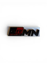 GR MN Badge Gazoo Racing Aluminium Black/Red